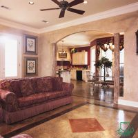 Kemiko decorative coatings on interior, residential surface. Products: Kemiko Stone Tone Concrete Acid Stain in various colors; Kemiko Single Component Sealer; Kemiko Easy Shine Mop On Wax Kemiko decorative coatings on interior, residential surface. Products: Kemiko Stone Tone Concrete Acid Stain in various colors; Kemiko Single Component Sealer; Kemiko Easy Shine Mop On Wax