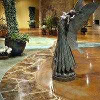 Kemiko decorative coatings on interior, commercial surface. Products: Kemiko Stone Tone Concrete Acid Stain in various colors; Kemiko Single Component Sealer; Kemiko Easy Shine Mop On Wax Kemiko decorative coatings on interior, commercial surface. Products: Kemiko Stone Tone Concrete Acid Stain in various colors; Kemiko Single Component Sealer; Kemiko Easy Shine Mop On Wax