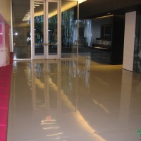 Kemiko Concrete Floor Photo Gallery - Kemiko industrial coatings on interior, commercial surface. Products: Kemiko Industrial Color Coat; Kemiko Industrial Top Coat. Decorative Concrete Made Easy.