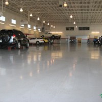 Kemiko Concrete Floor Photo Gallery - Kemiko industrial coatings on interior, industrial surface. Products: Kemiko Industrial Color Coat; Kemiko Industrial Top Coat. Decorative Concrete Made Easy.